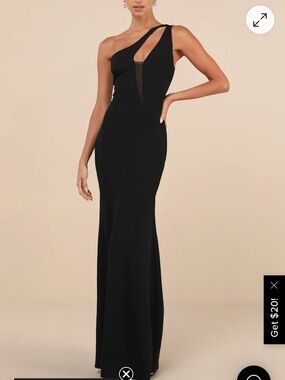 Lulus Floor Length Black Dress